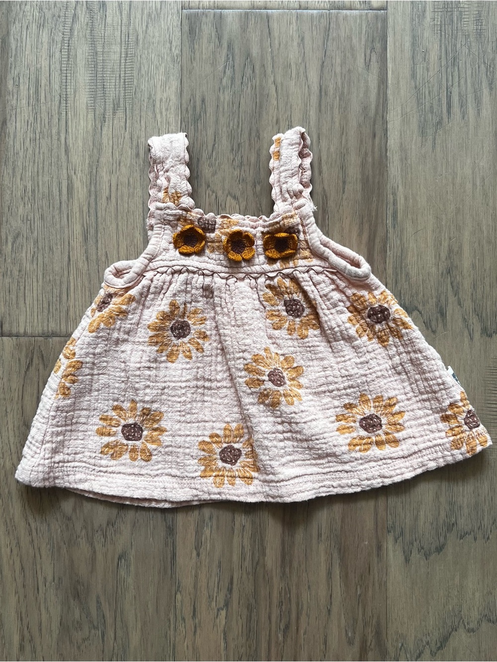 Rabbit + Bear Organic Sunflower Dress Sz 12m